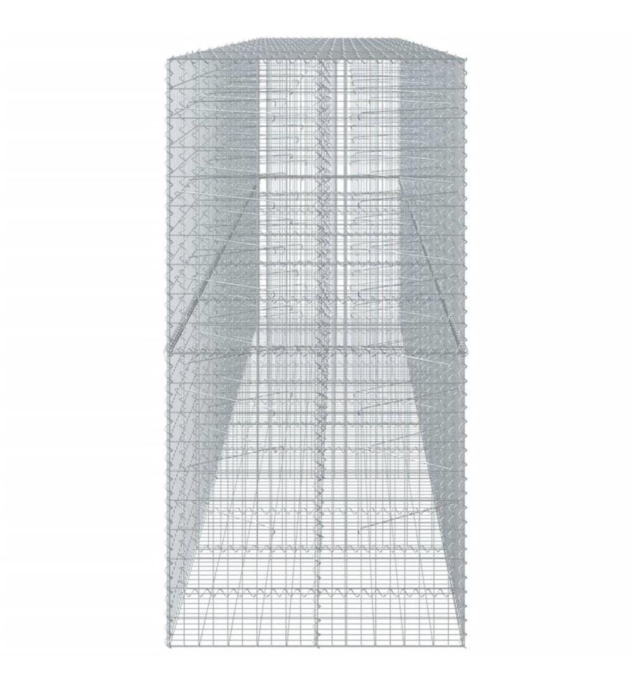 Panier gabion avec couvercle 600x100x200 cm fer galvanisé