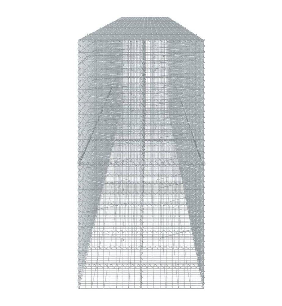 Panier gabion avec couvercle 1000x100x200 cm fer galvanisé