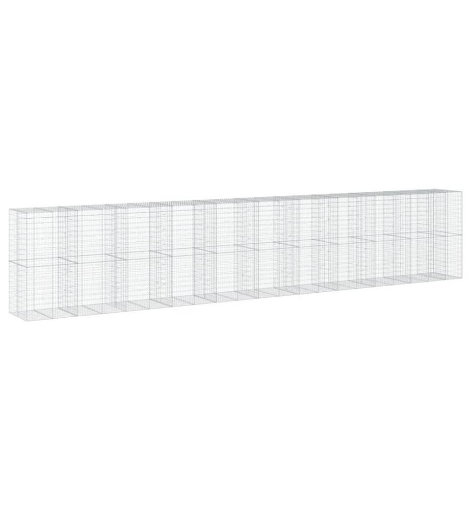 Panier gabion avec couvercle 1050x100x200 cm fer galvanisé