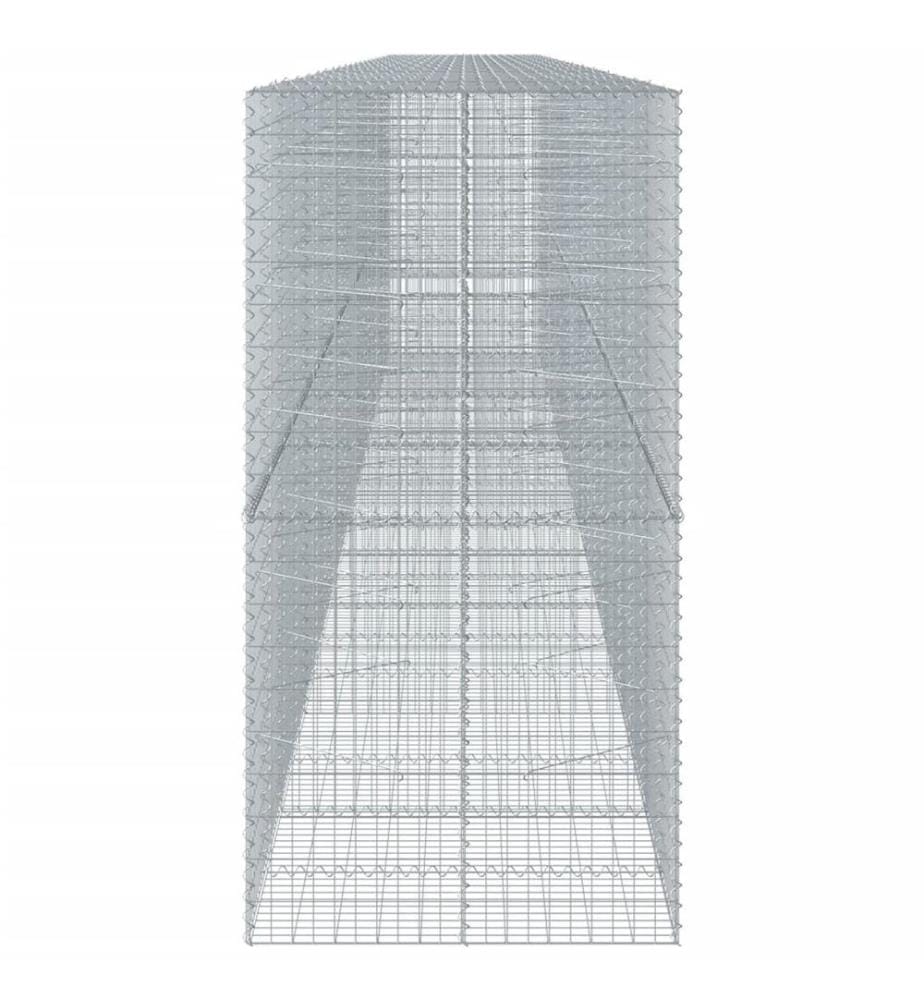 Panier gabion avec couvercle 1100x100x200 cm fer galvanisé