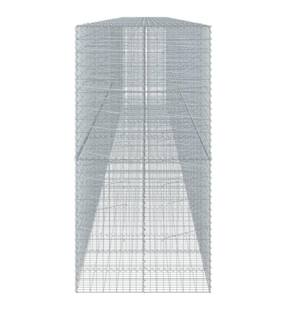 Panier gabion avec couvercle 1200x100x200 cm fer galvanisé