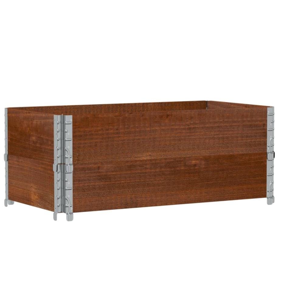 Jardinière marron 100x50 cm bois massif de pin