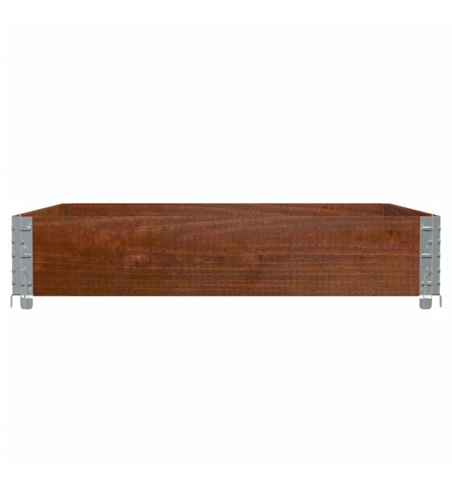 Jardinière marron 100x100 cm bois massif de pin
