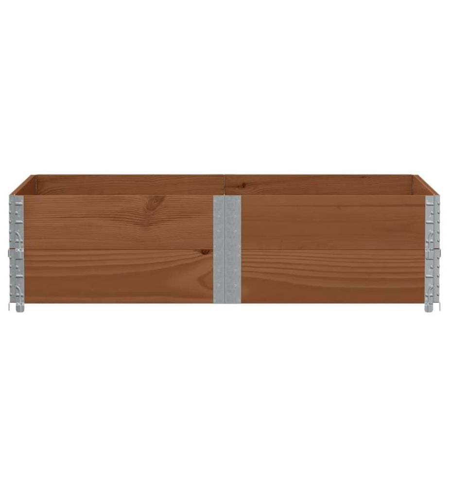 Jardinière marron 150x100 cm bois massif de pin