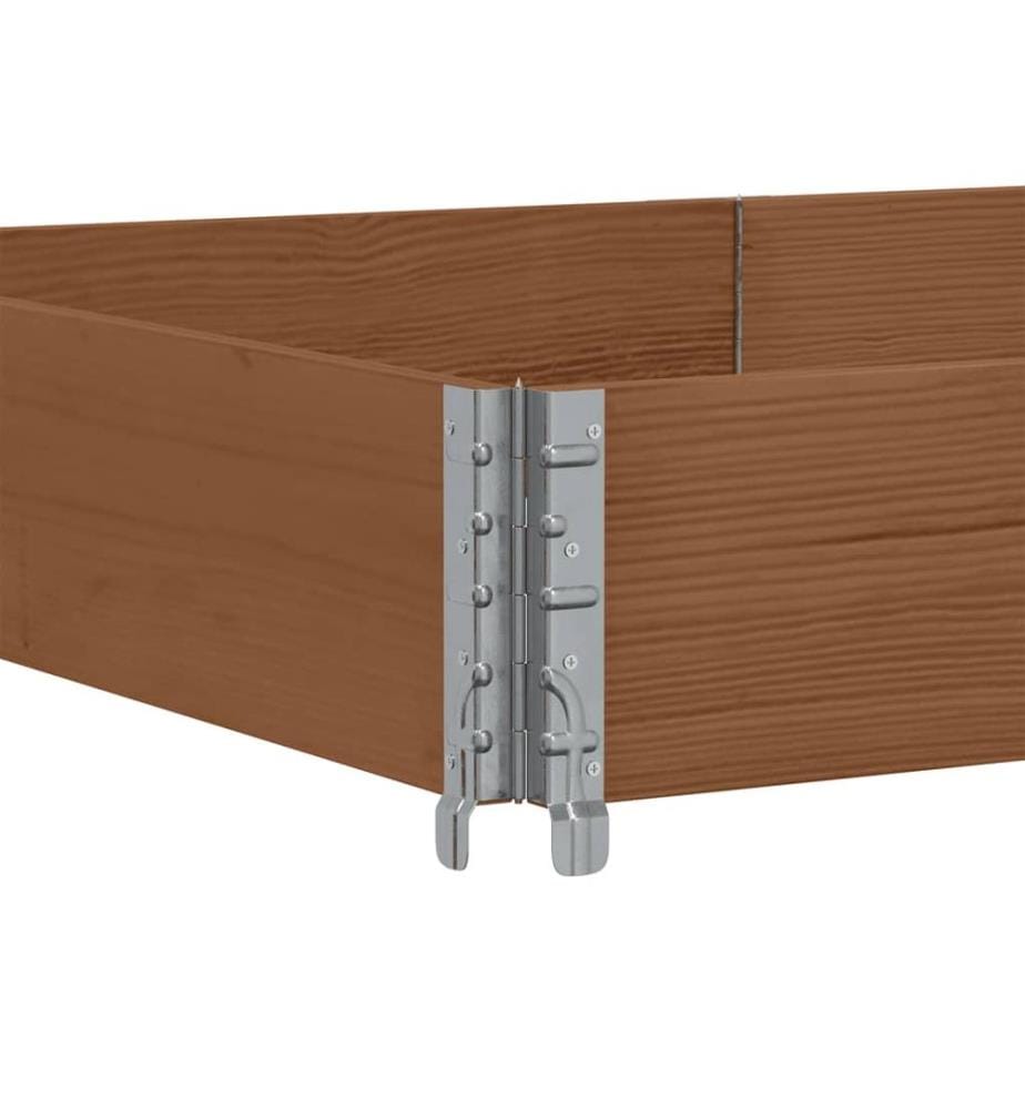 Jardinière marron 150x100 cm bois massif de pin