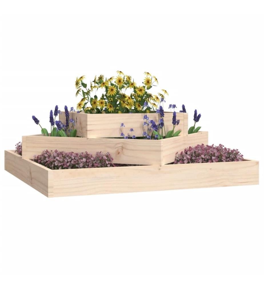 Jardinière 83x83x27 cm Bois massif de pin
