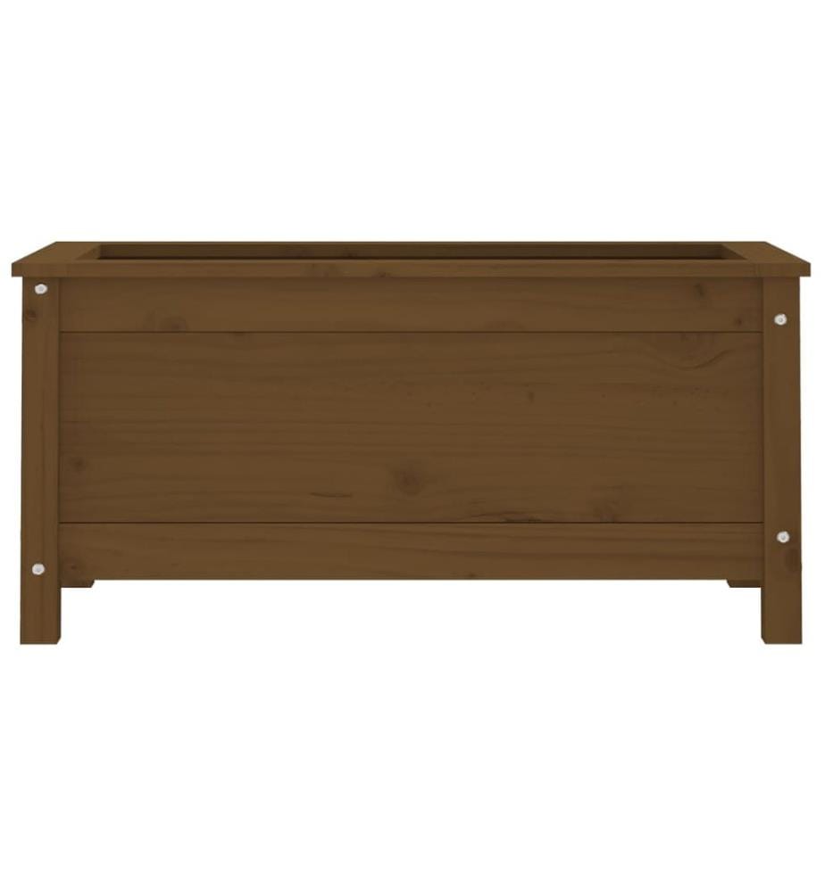 Jardinière marron miel 82,5x40x39 cm bois massif de pin