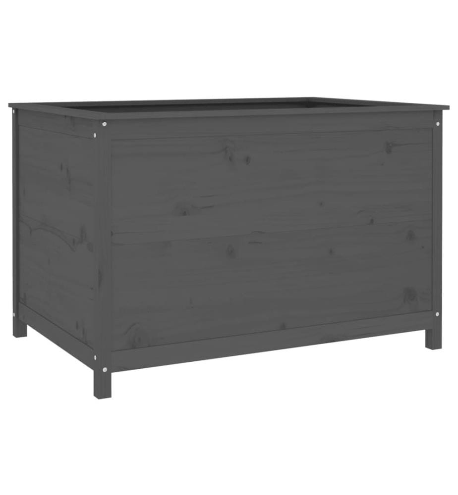 Lit surélevé de jardin gris 119,5x82,5x78 cm bois de pin massif