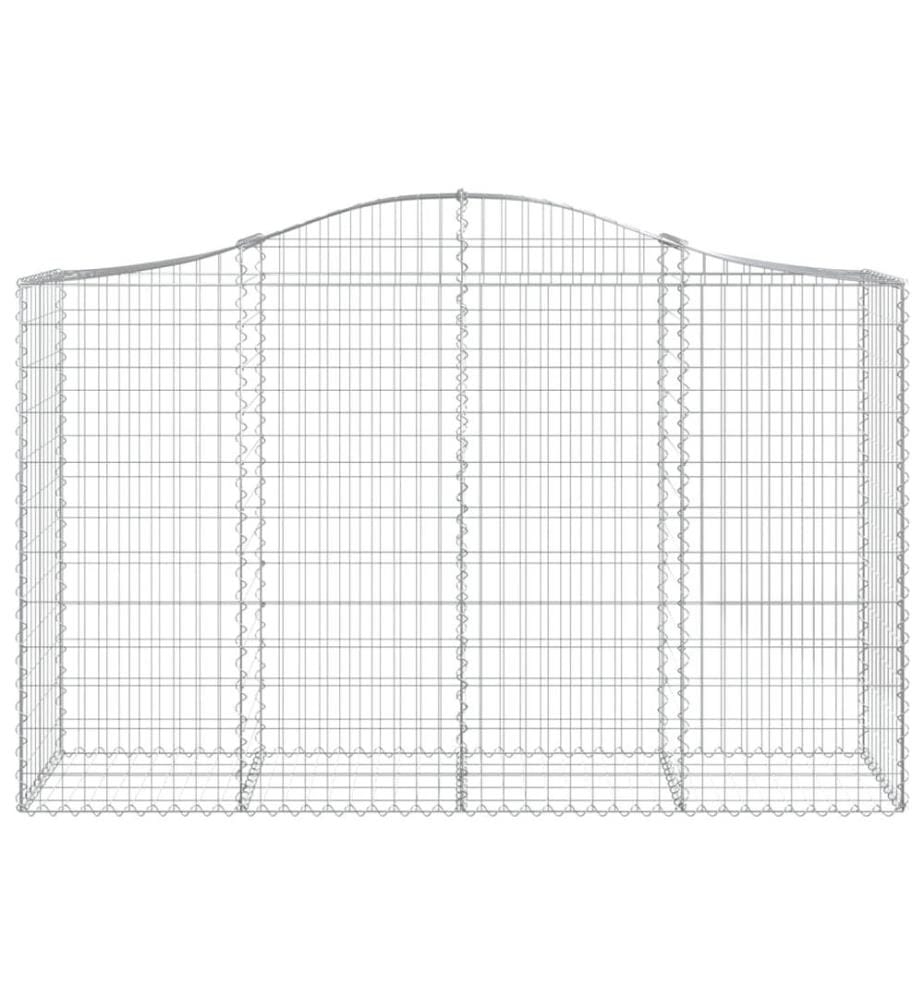 vidaXL Panier de gabions arqué 200x50x120/140 cm Fer galvanisé