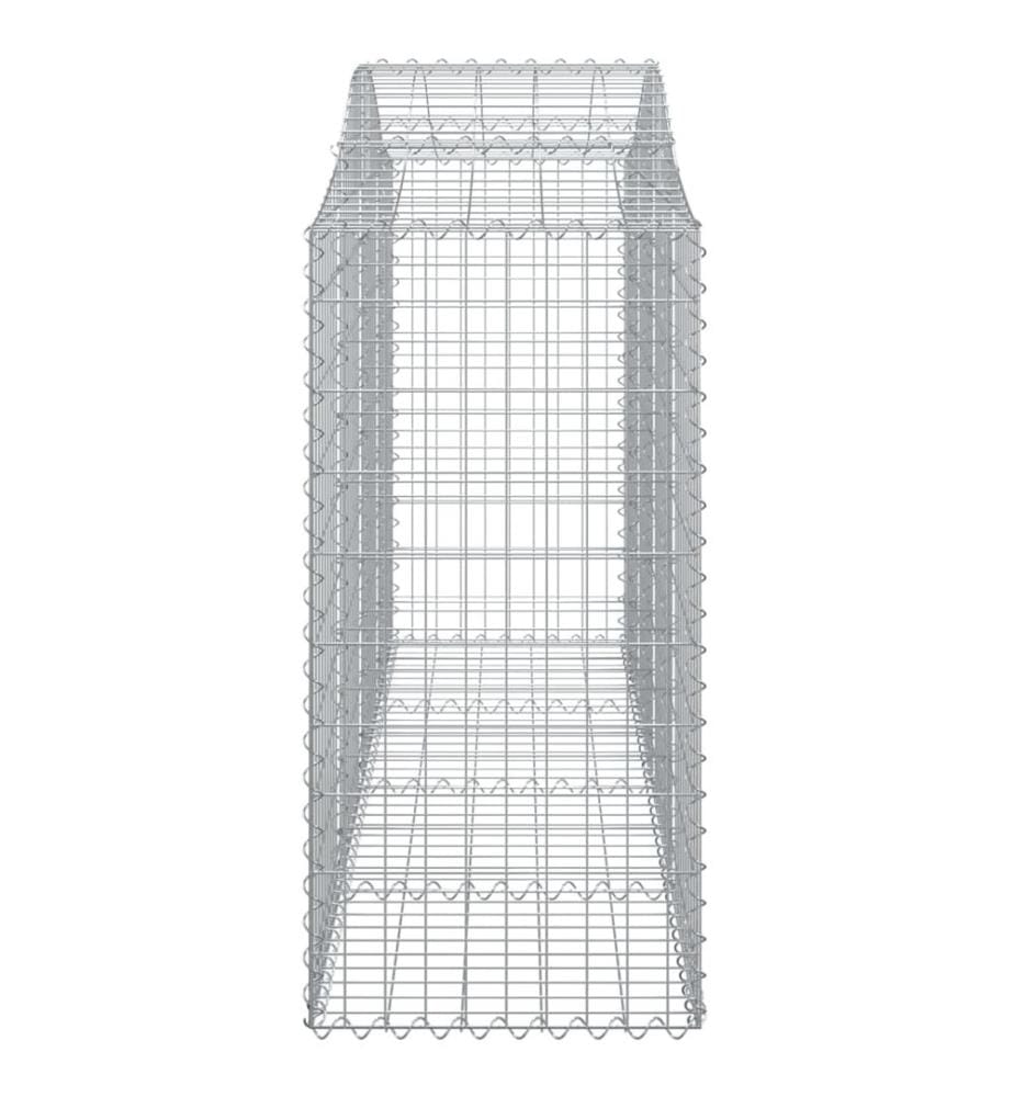vidaXL Panier de gabions arqué 200x50x120/140 cm Fer galvanisé