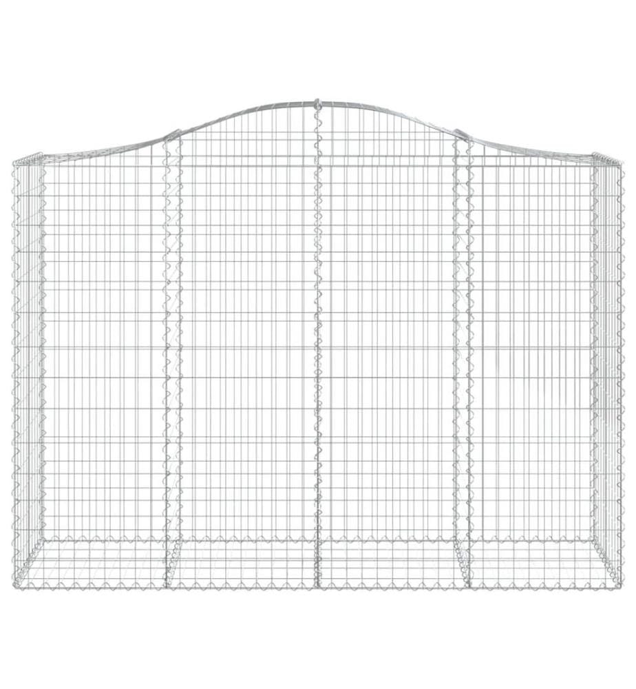 vidaXL Panier de gabions arqué 200x50x140/160 cm Fer galvanisé
