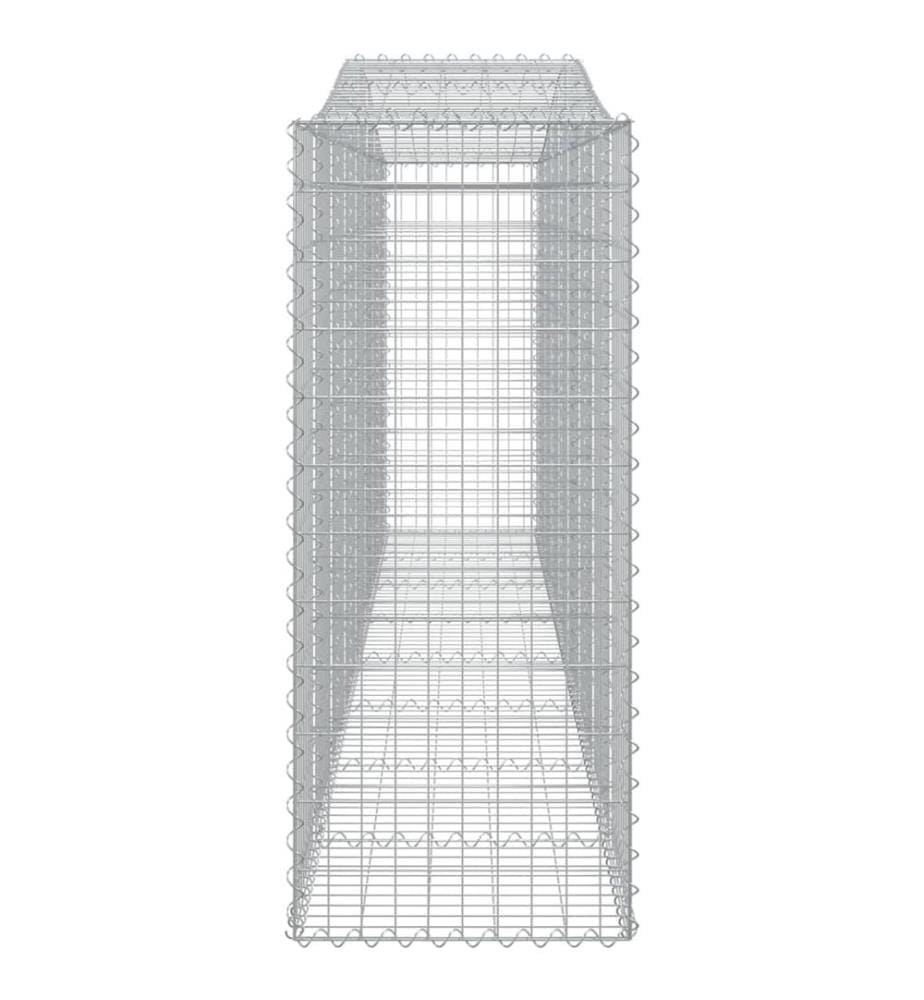 vidaXL Panier de gabions arqué 400x50x120/140 cm Fer galvanisé