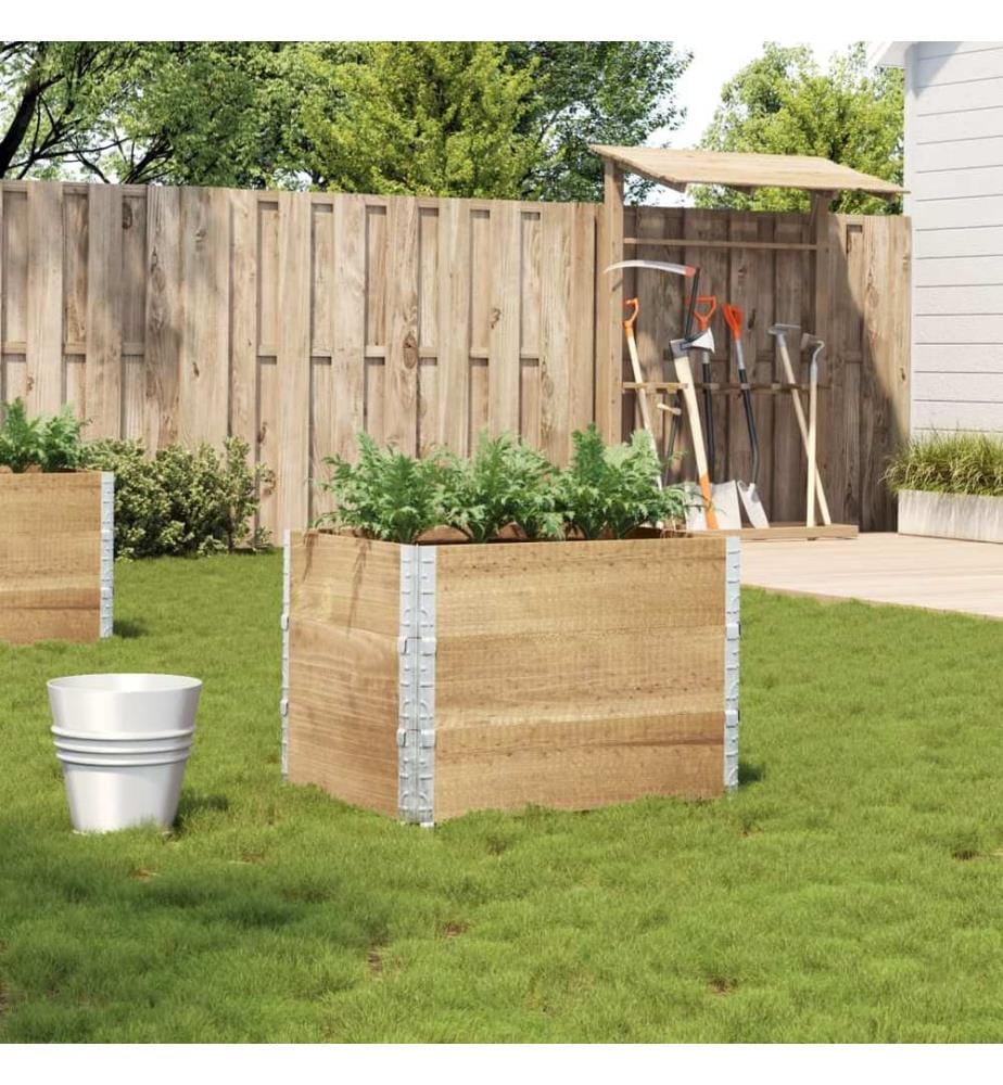 vidaXL Jardinière 80x60 cm bois de pin massif