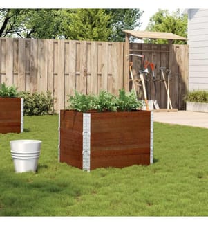 vidaXL Jardinière marron 80x60 cm bois massif de pin