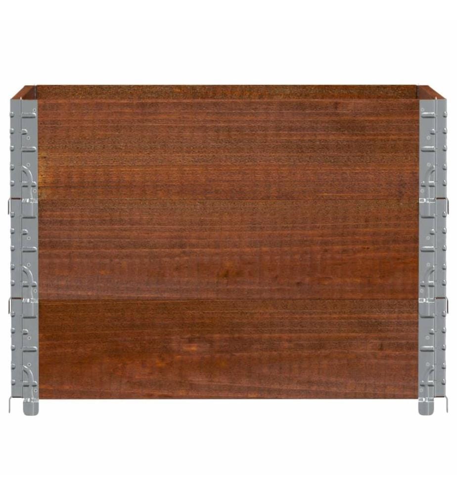 vidaXL Jardinière marron 80x60 cm bois massif de pin