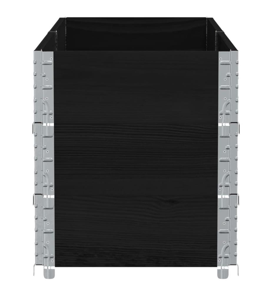 vidaXL Jardinière noir 150x50 cm bois massif de pin