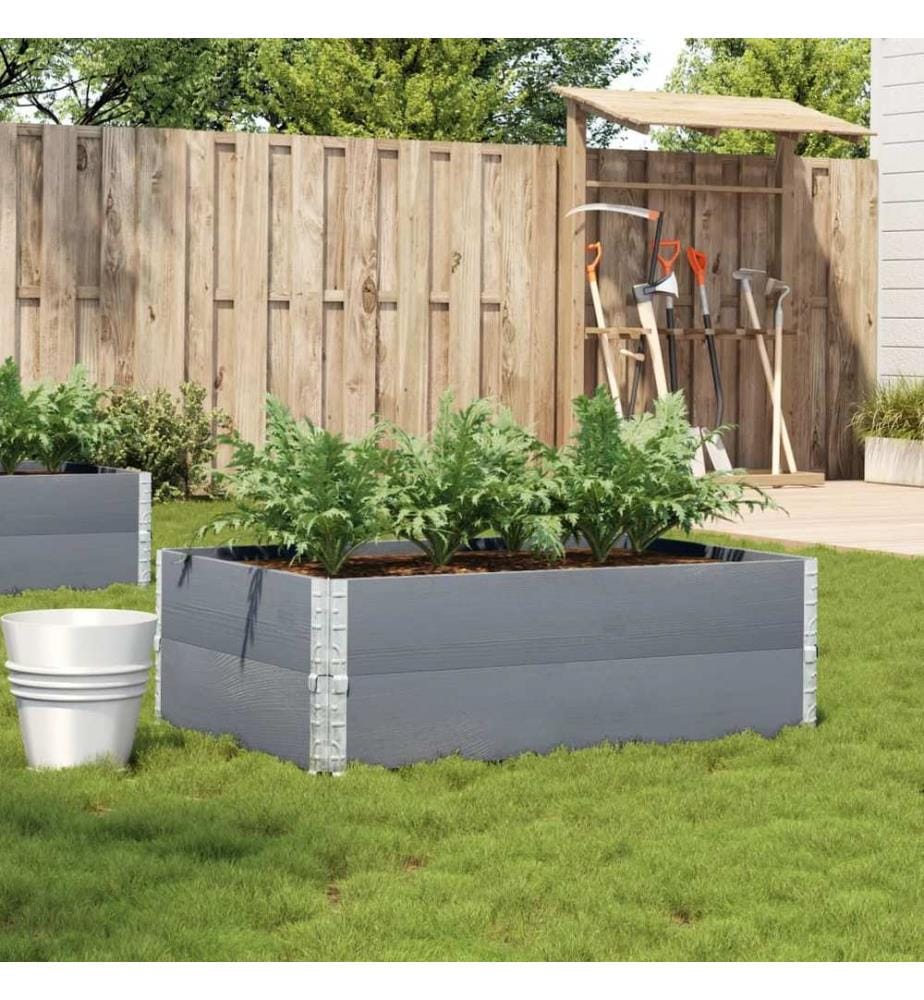 vidaXL Jardinière gris 120x80 cm bois massif de pin