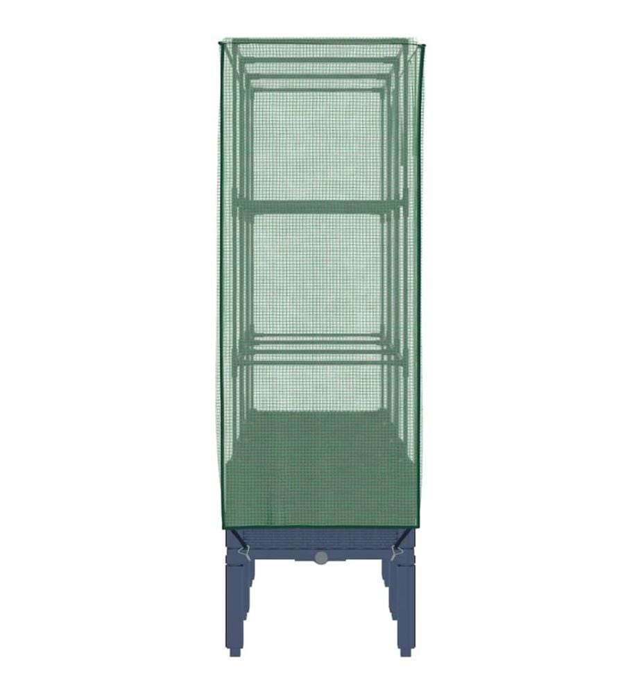 vidaXL Jardinière surélevée avec housse aspect rotin 120x40x140 cm