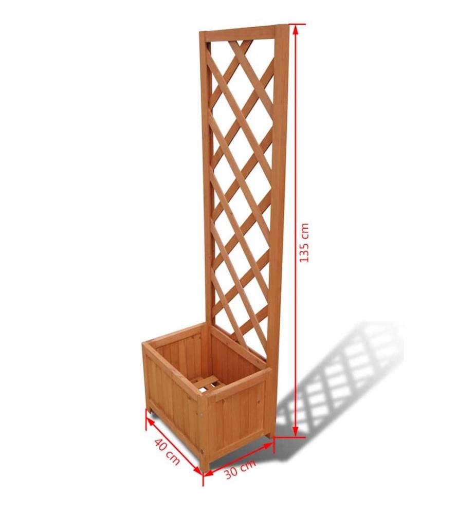 vidaXL Jardinière en treillis 40 x 30 x 135 cm