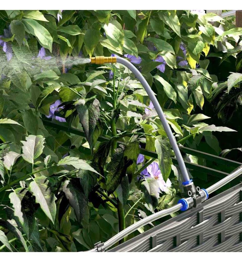 vidaXL Cache-pot de jardin 4 pcs Noir 160 x 40 x 22 cm Plastique