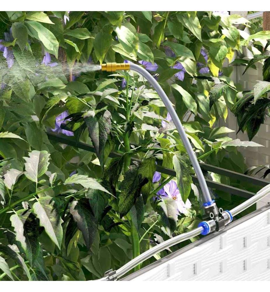 vidaXL Cache-pot de jardin 4 pcs Blanc 160 x 40 x 22 cm Plastique