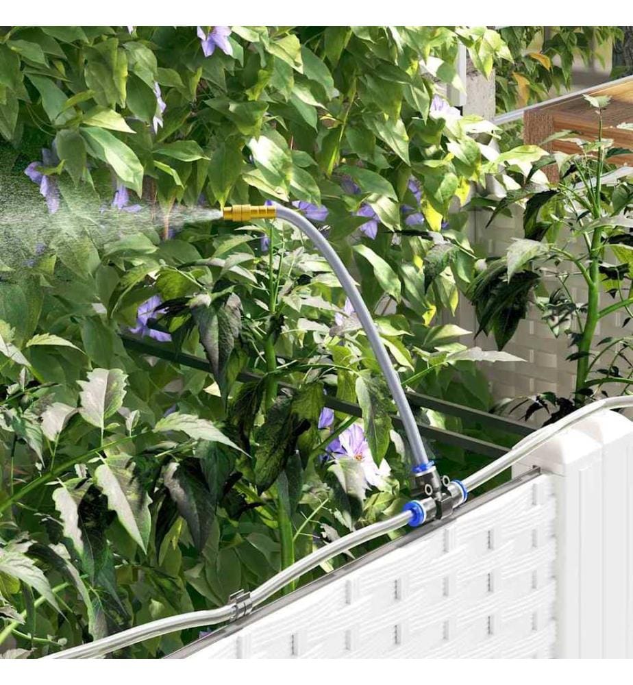 vidaXL Cache-pot de jardin 3 pcs Blanc 120 x 40 x 142 cm Plastique