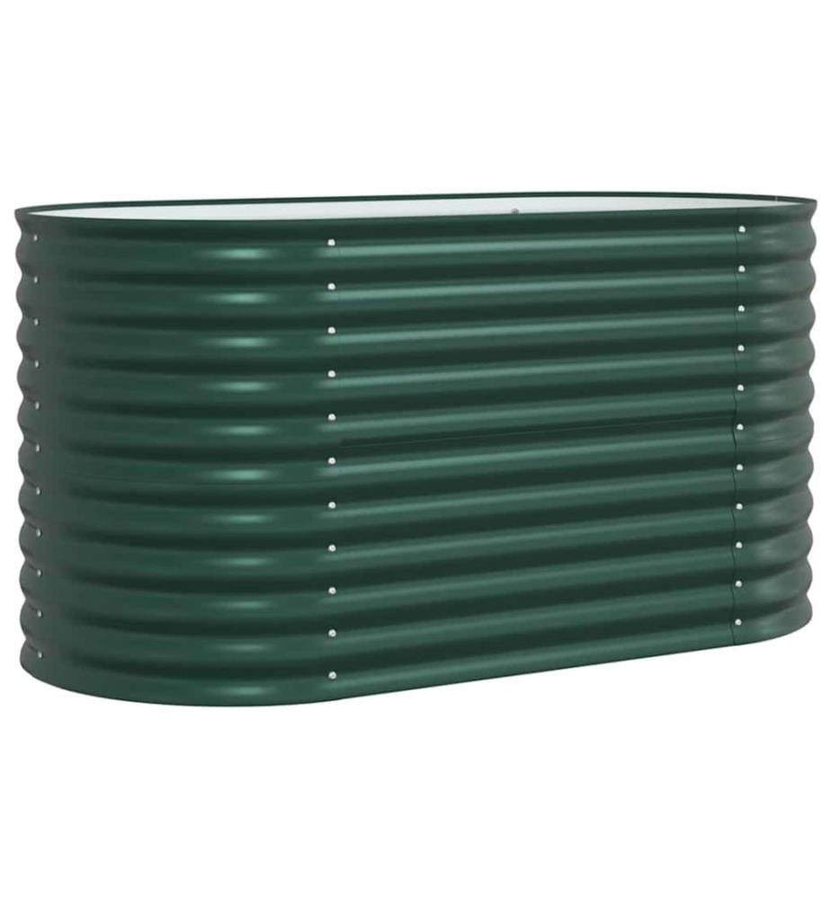 vidaXL Lit surélevé Vert 160 x 80 x 81 cm Acier