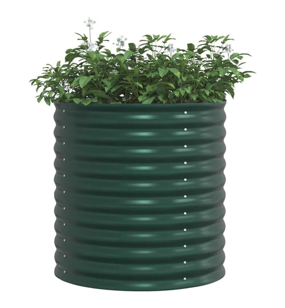 vidaXL Lit surélevé Vert 80 x 80 x 81 cm Acier