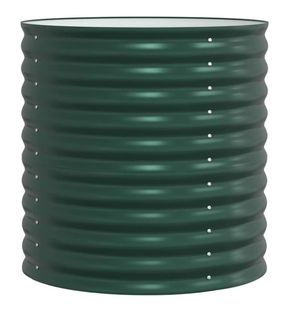 vidaXL Lit surélevé Vert 80 x 80 x 81 cm Acier
