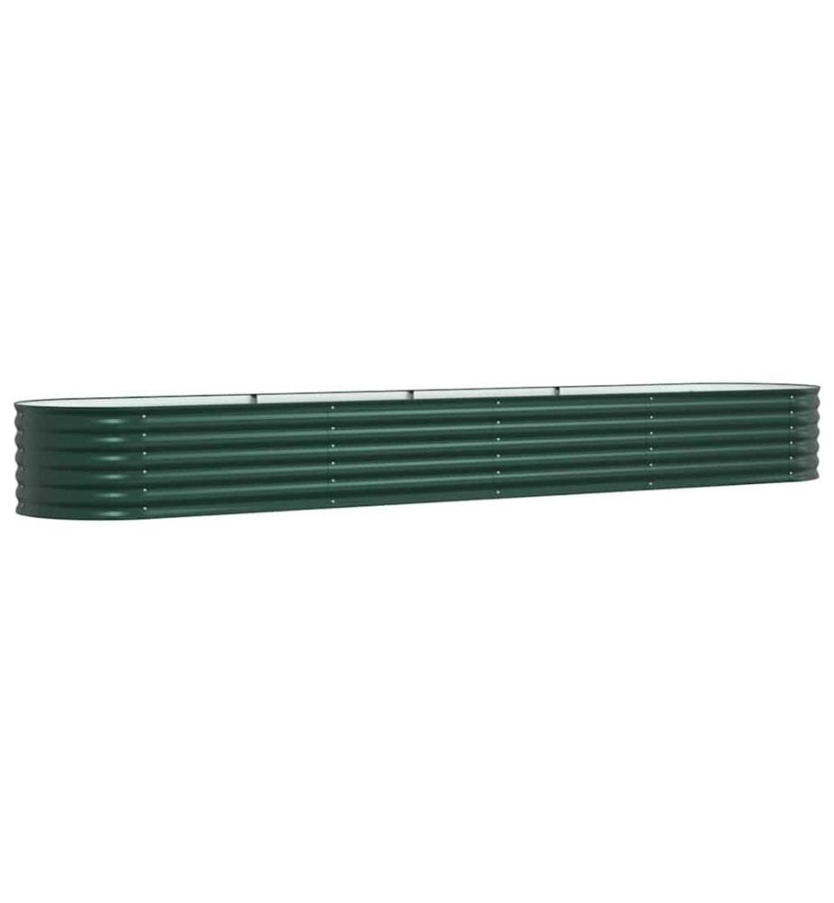 vidaXL Lit surélevé Vert 400 x 80 x 44 cm Acier