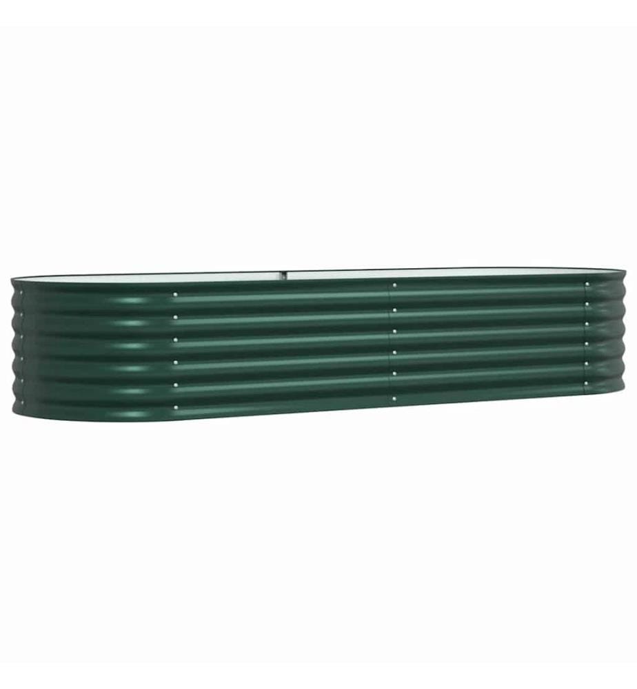 vidaXL Lit surélevé Vert 240 x 80 x 44 cm Acier