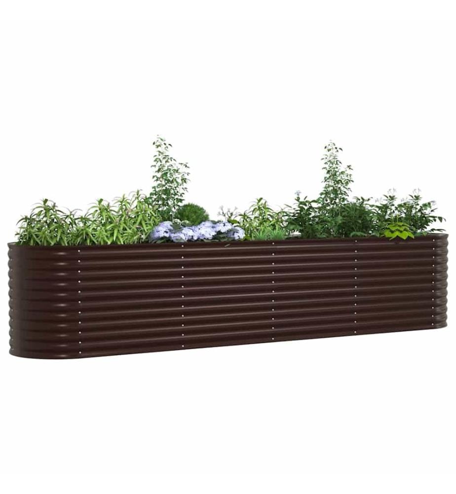 vidaXL Lit surélevé Marron 400 x 80 x 81 cm Acier
