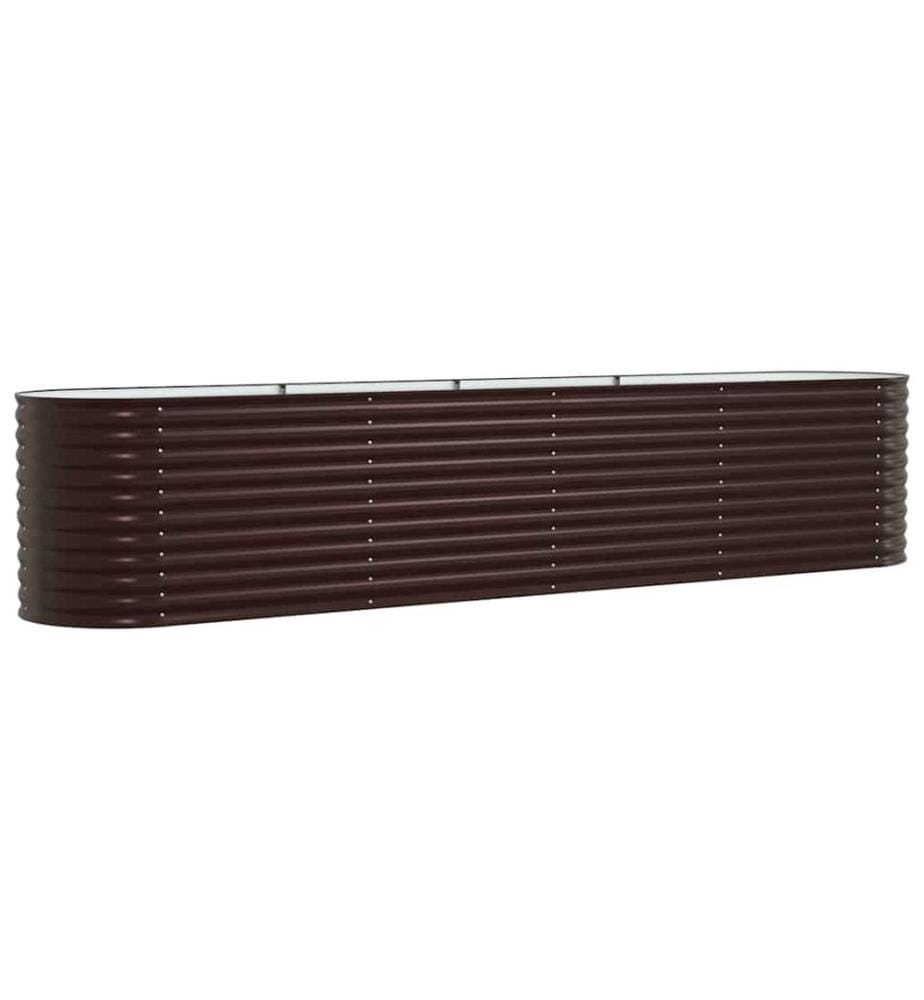 vidaXL Lit surélevé Marron 400 x 80 x 81 cm Acier