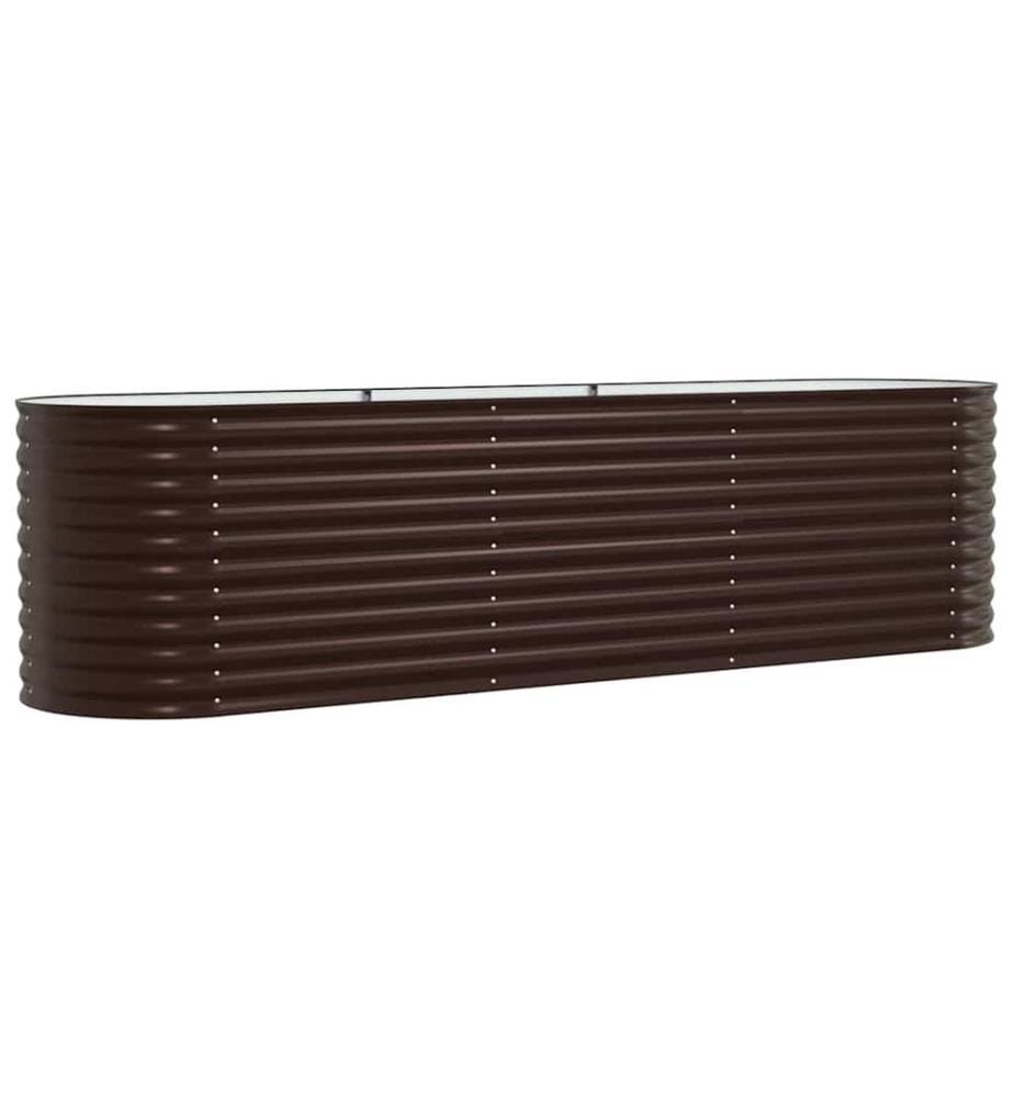 vidaXL Lit surélevé Marron 320 x 80 x 81 cm Acier