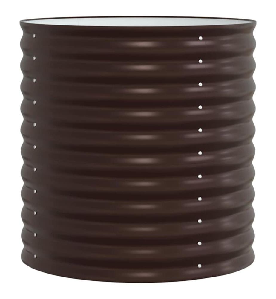vidaXL Lit surélevé Marron 80 x 80 x 81 cm Acier