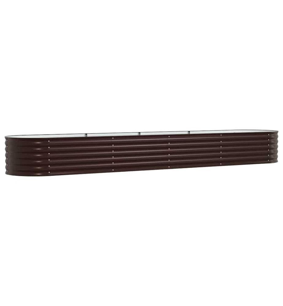 vidaXL Lit surélevé Marron 400 x 80 x 44 cm Acier