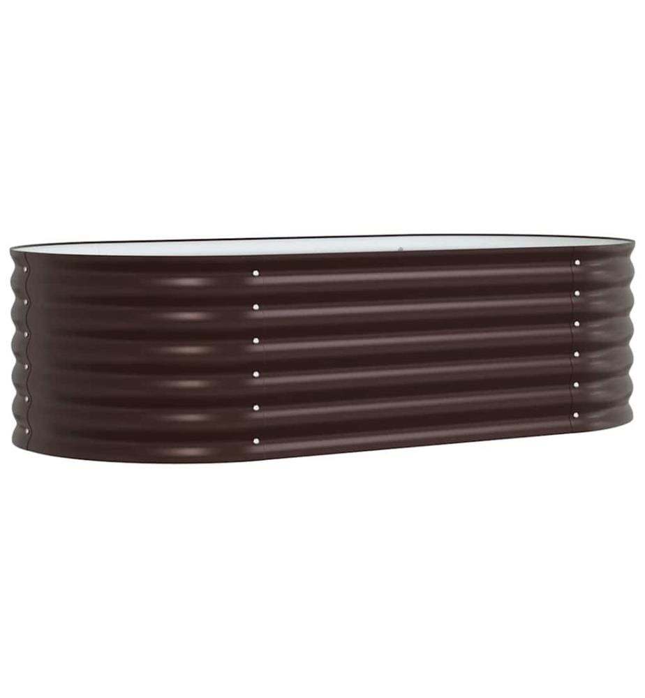 vidaXL Lit surélevé Marron 160 x 80 x 44 cm Acier