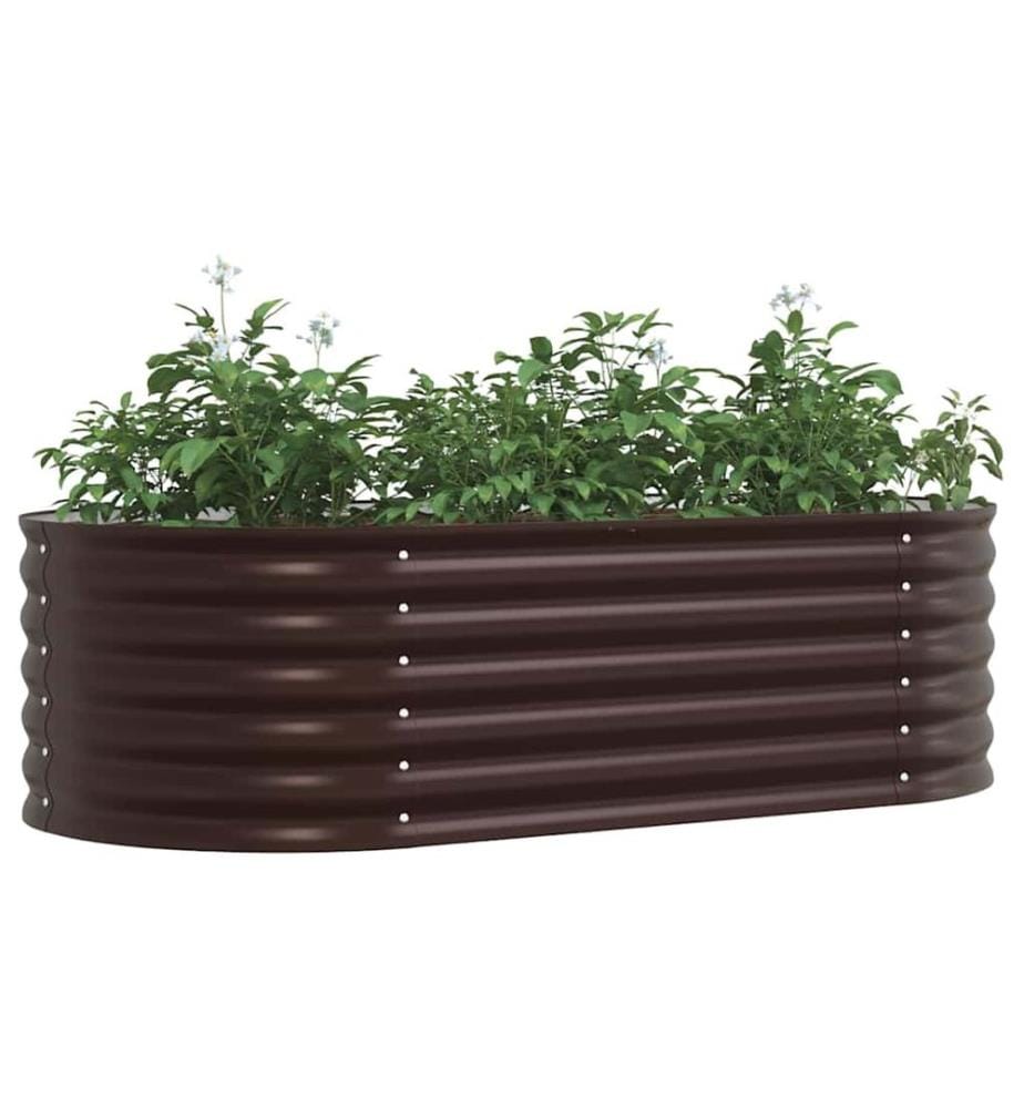vidaXL Lit surélevé Marron 160 x 80 x 44 cm Acier