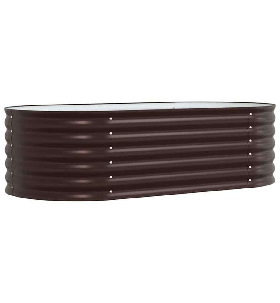 vidaXL Lit surélevé Marron 160 x 80 x 44 cm Acier