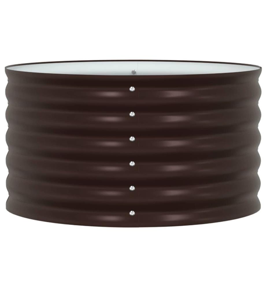 vidaXL Lit surélevé Marron 80 x 80 x 44 cm Acier