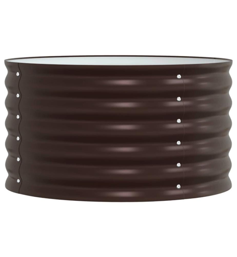 vidaXL Lit surélevé Marron 80 x 80 x 44 cm Acier