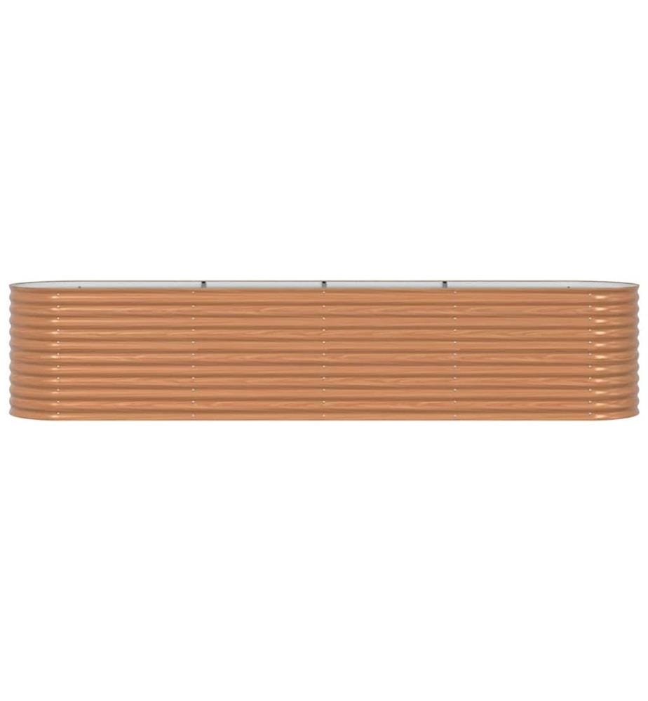 vidaXL Lit surélevé Marron 400 x 80 x 81 cm Acier