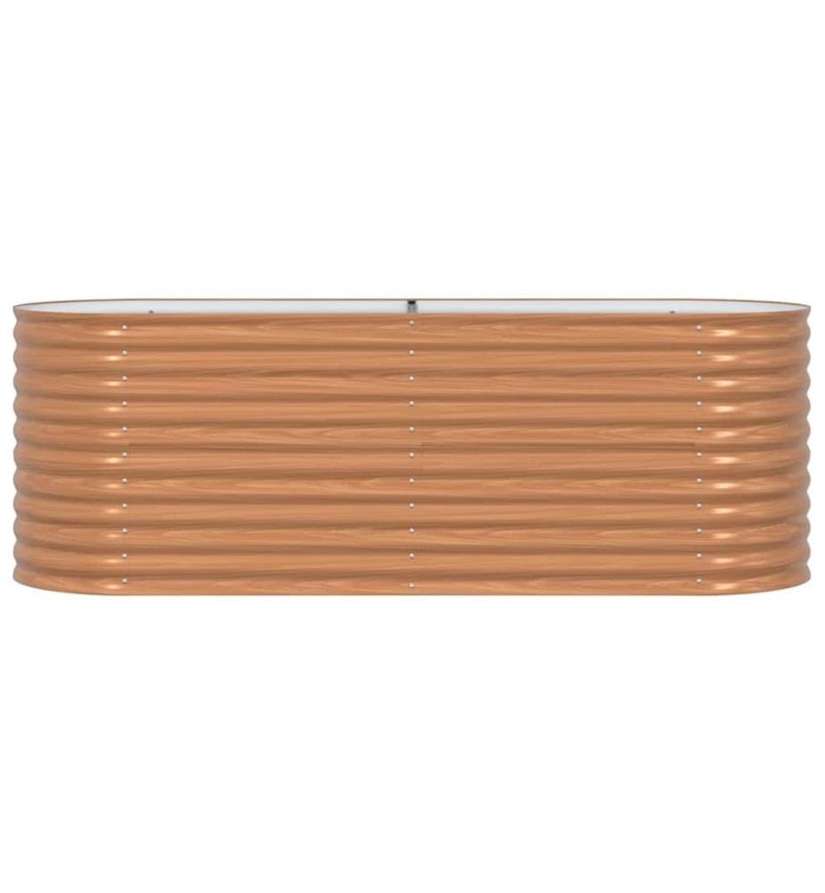 vidaXL Lit surélevé Marron 240 x 80 x 81 cm Acier