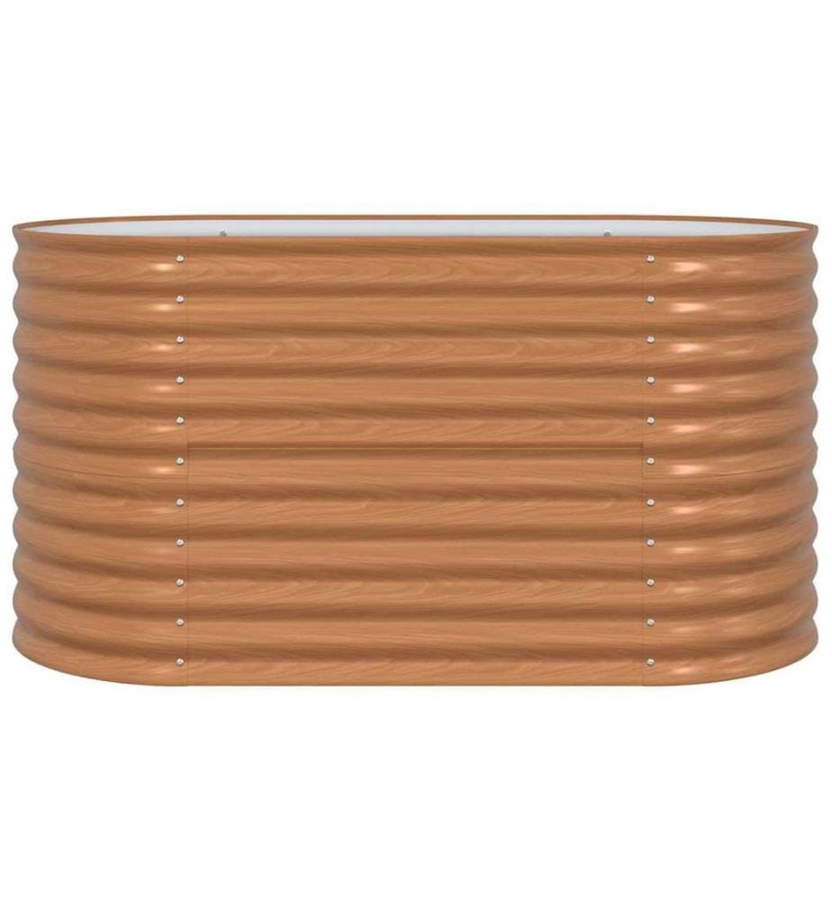 vidaXL Lit surélevé Marron 160 x 80 x 81 cm Acier