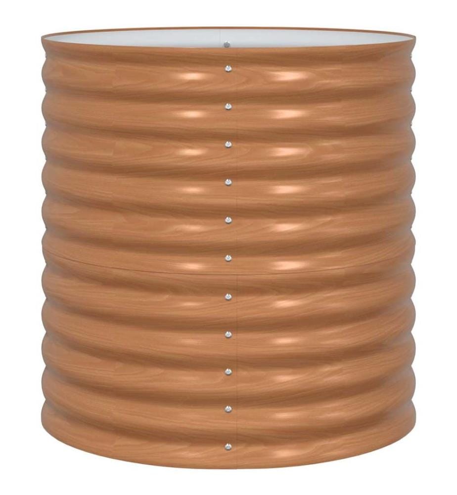 vidaXL Lit surélevé Marron 80 x 80 x 81 cm Acier