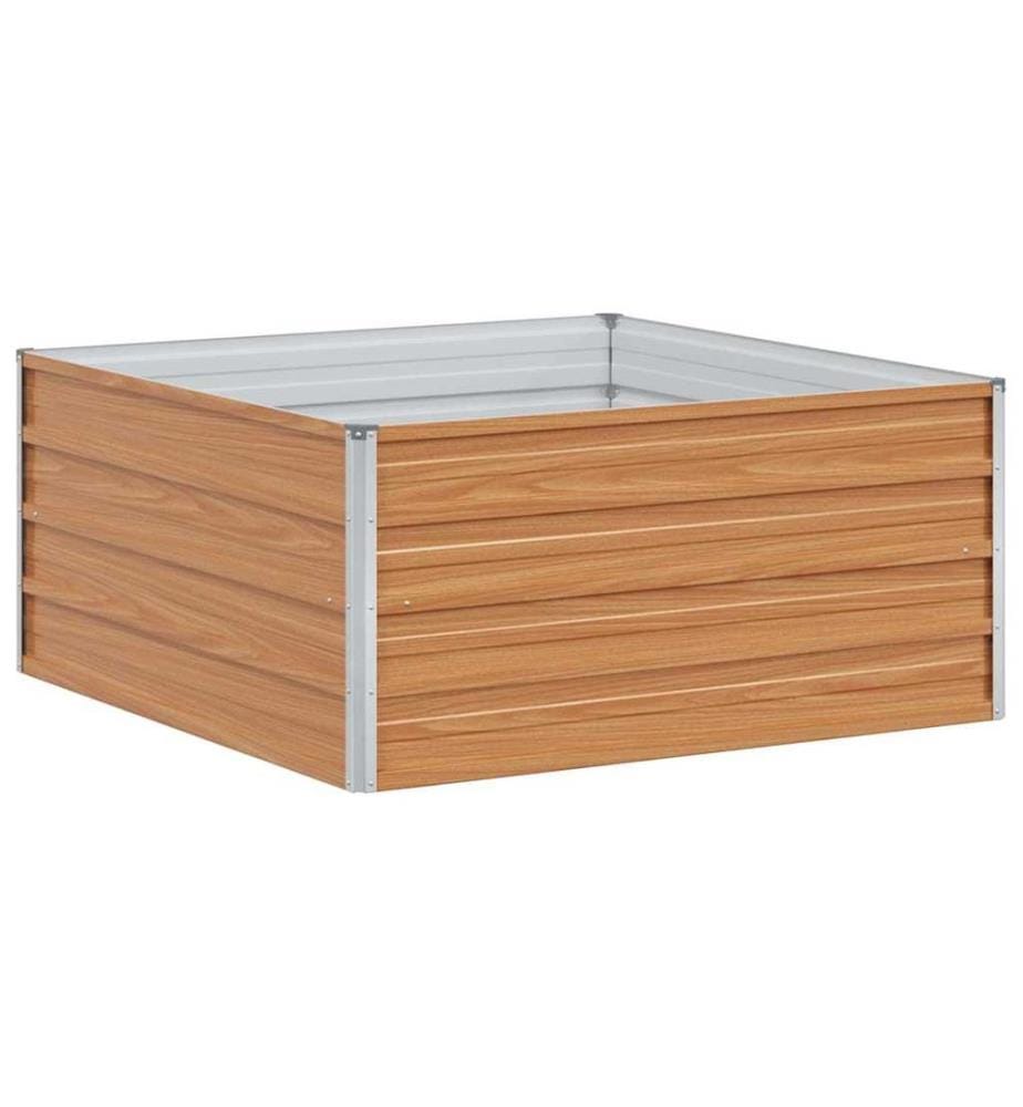vidaXL Jardinière surélevée Marron Clair 100 x 100 x 45 cm