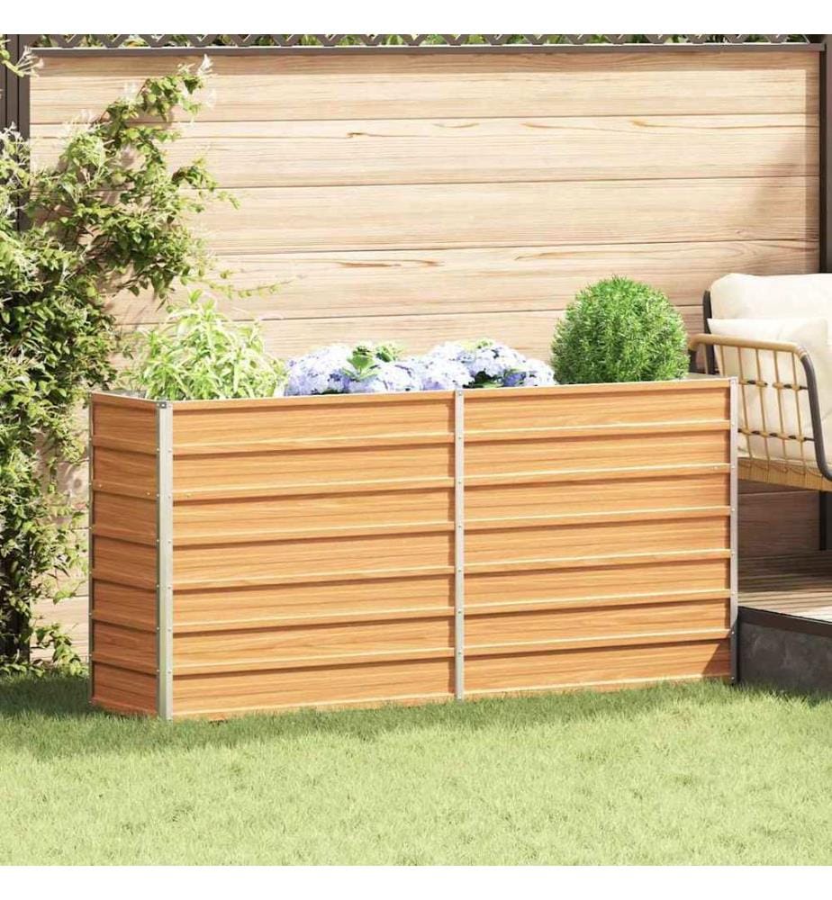 vidaXL Jardinière surélevée Marron Clair 160 x 40 x 45 cm