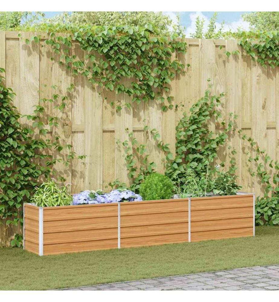 vidaXL Jardinière surélevée Marron Clair 240 x 40 x 45 cm