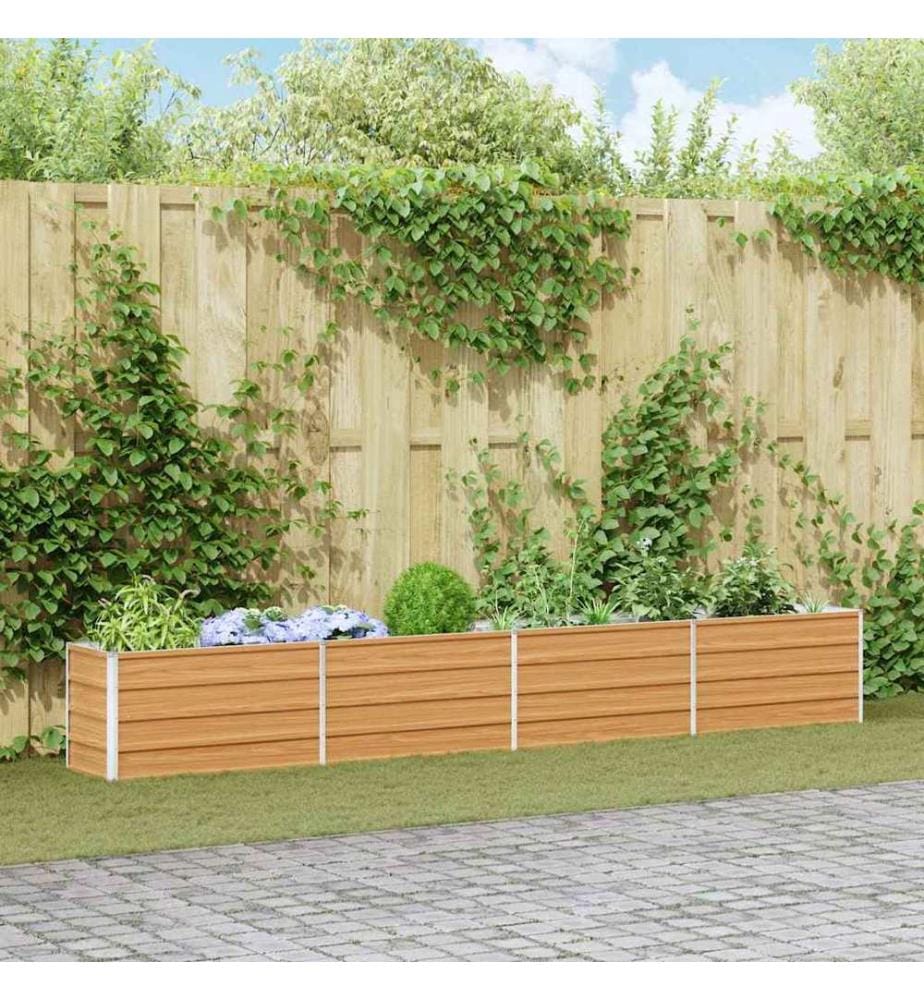 vidaXL Jardinière surélevée Marron Clair 320 x 40 x 45 cm