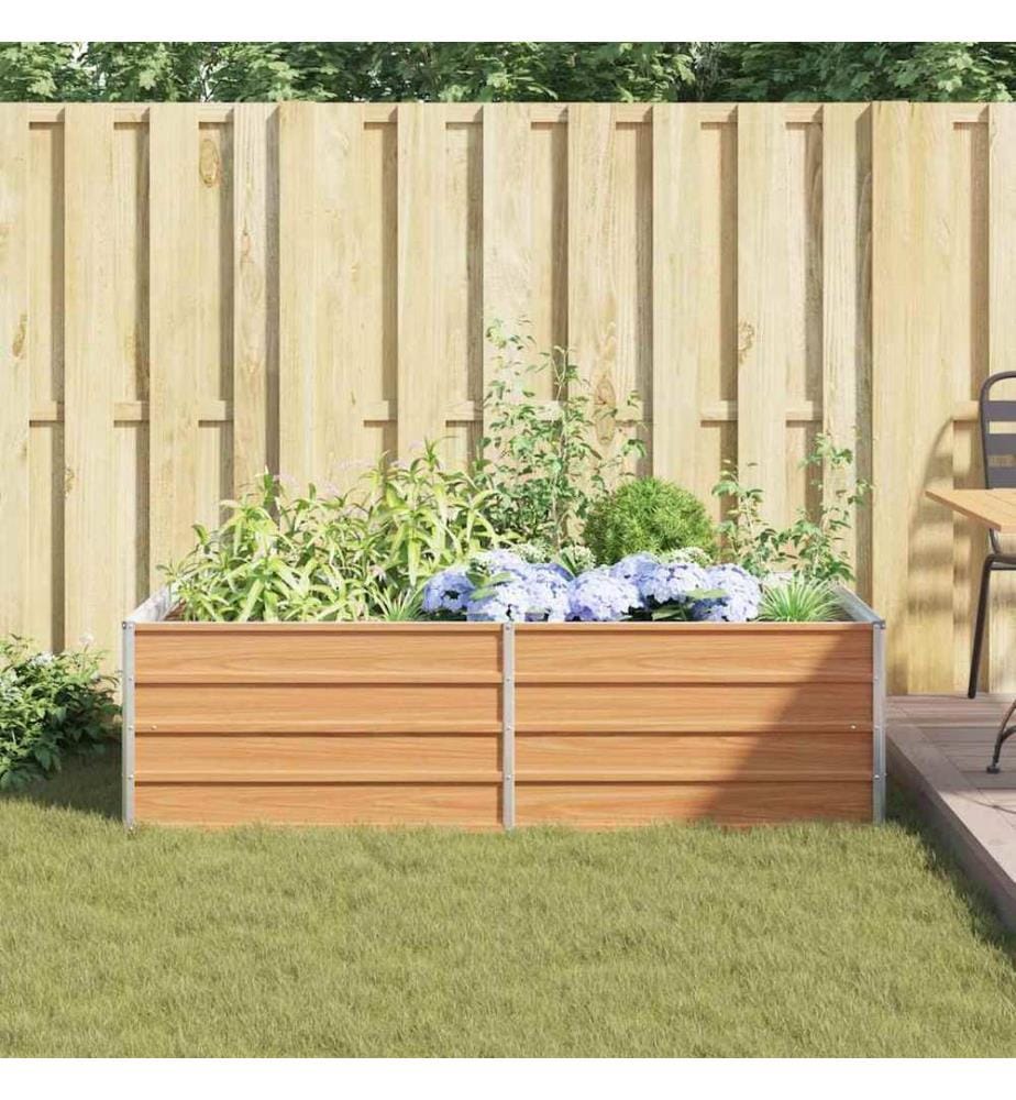 vidaXL Jardinière surélevée Marron Clair 160 x 80 x 45 cm